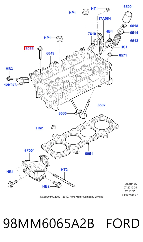 Tornillo de culata Ford Ka 