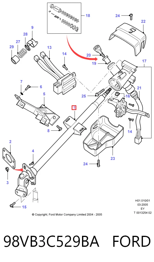 Comprar Columna de dirección Ford Transit  E a bajo precio