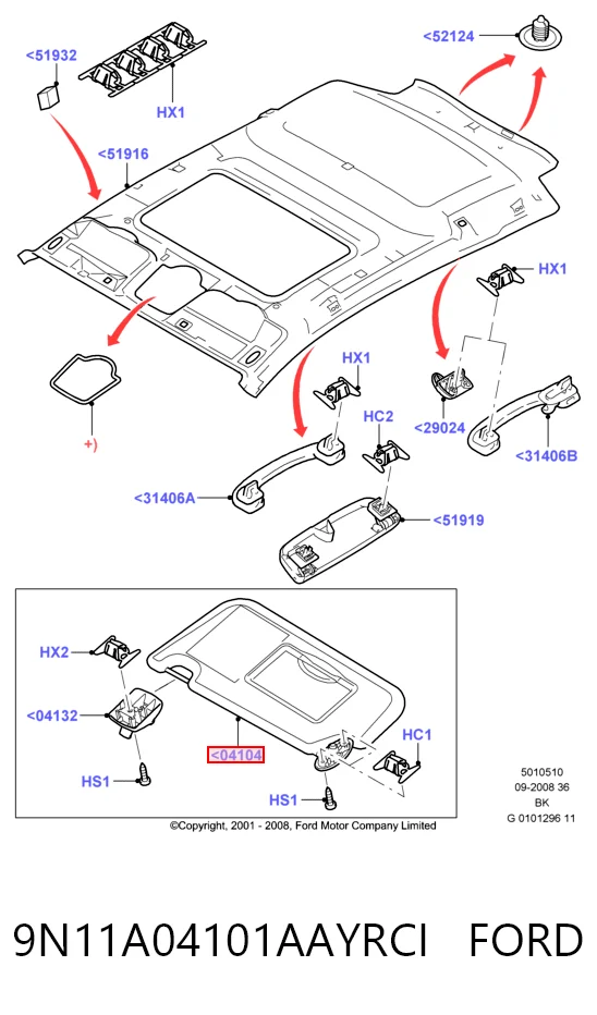 Visera para Ford Fusion  JU