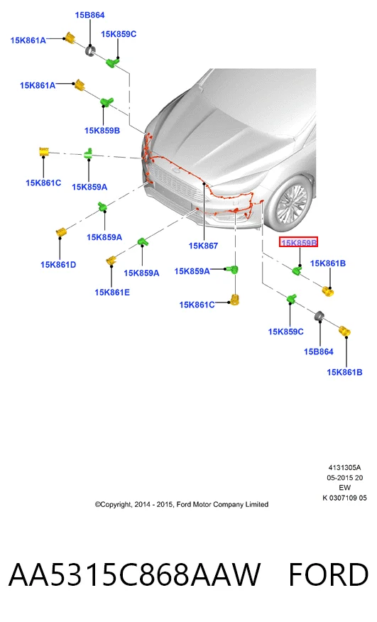 AA5315C868AAW Ford Packtronic Frontal Lateral