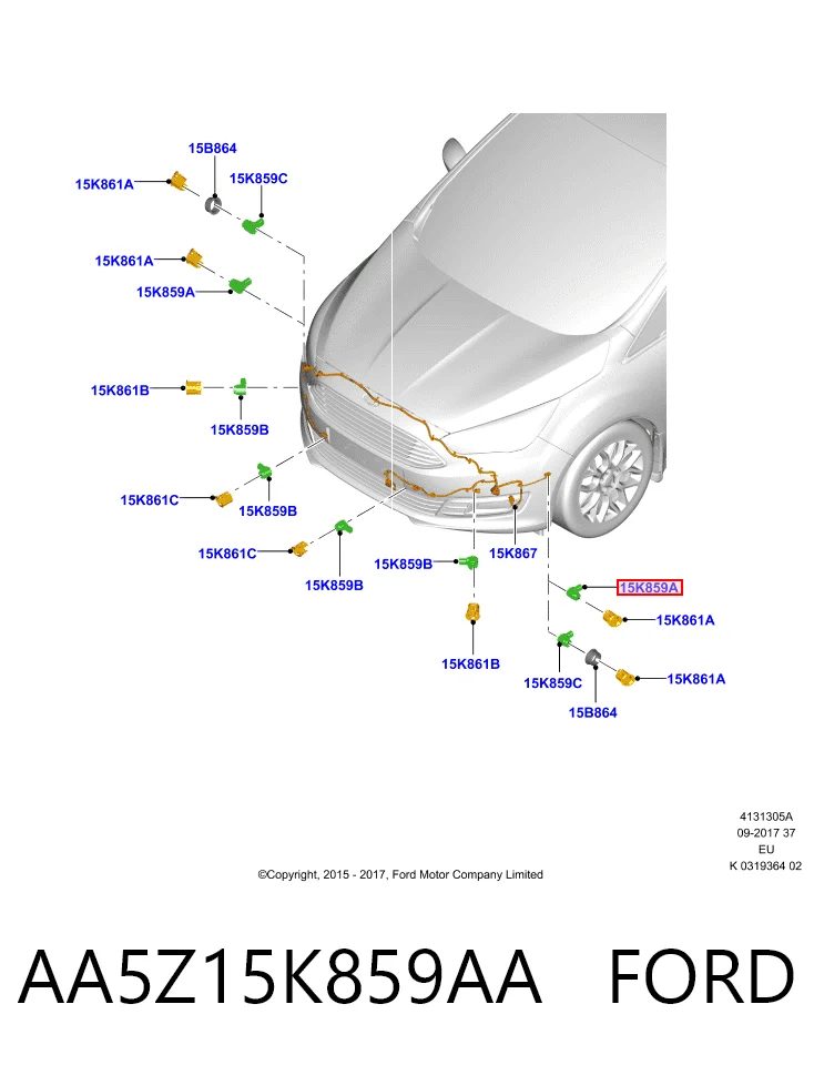 AA5Z15K859AA Ford Packtronic Frontal Lateral