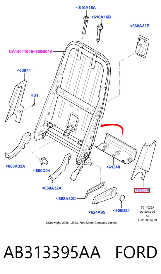 AB313395AA Ford Rótula inferior de suspensión