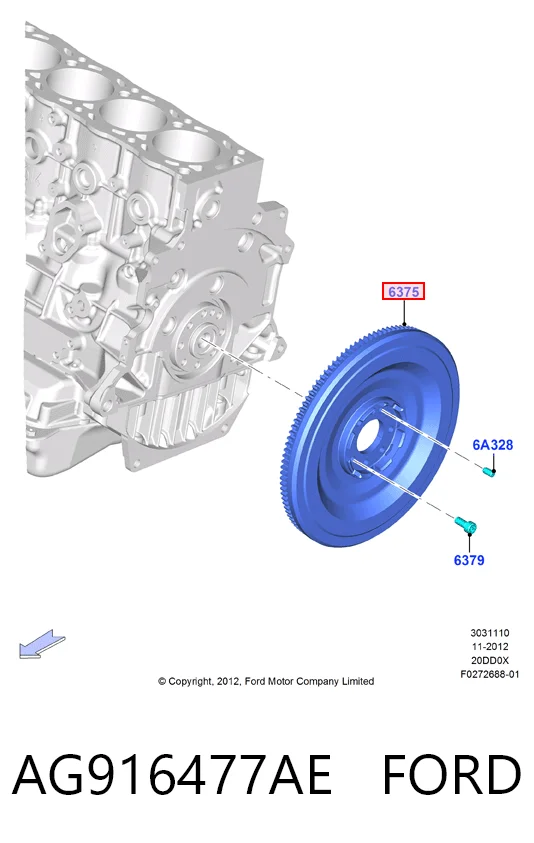 Volante motor 415061010 INA