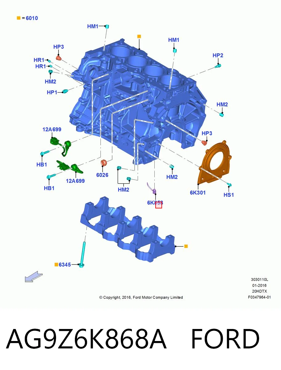 AG9Z6K868A Ford