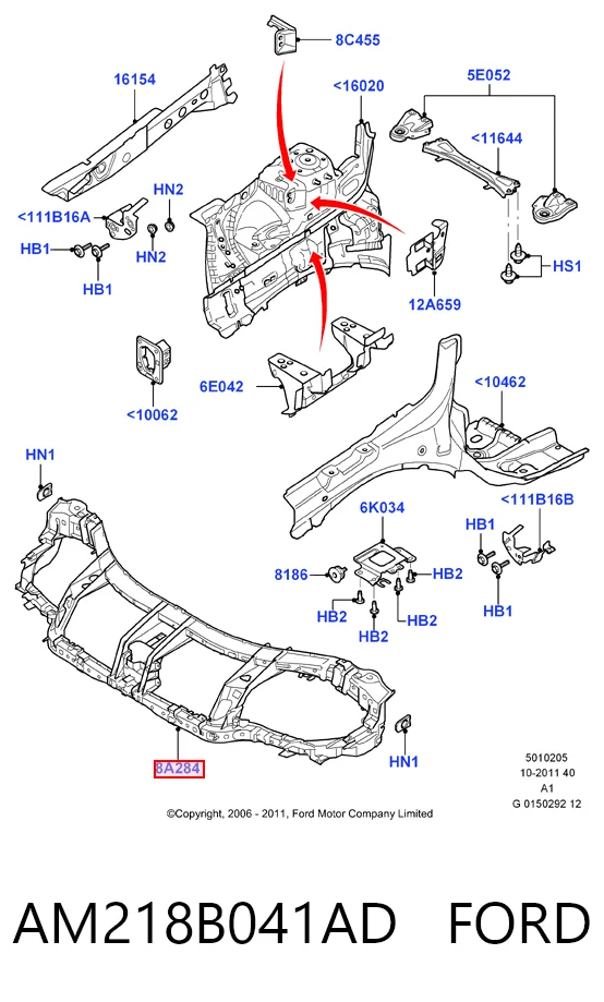  Soporte de radiador Ford Mondeo 4