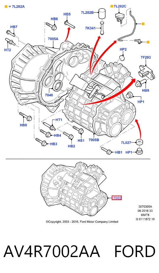 Caja de cambios manual Ford Mondeo II