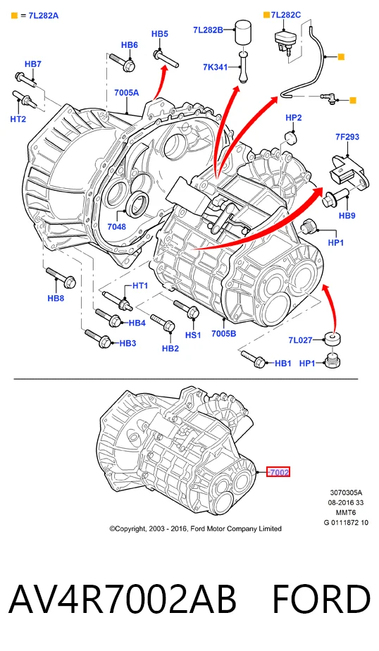 Transimisión manual para Ford Kuga I CBV
