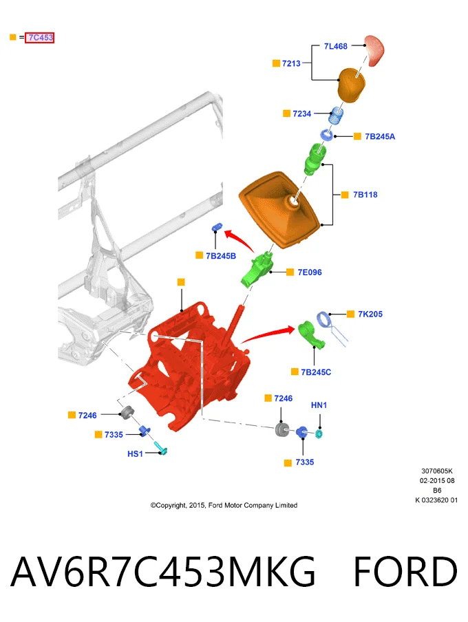Mecanismo selector de marchas Ford Kuga II SUV (CBS) (2012 - 2019) precio, desde 97,28 EUR