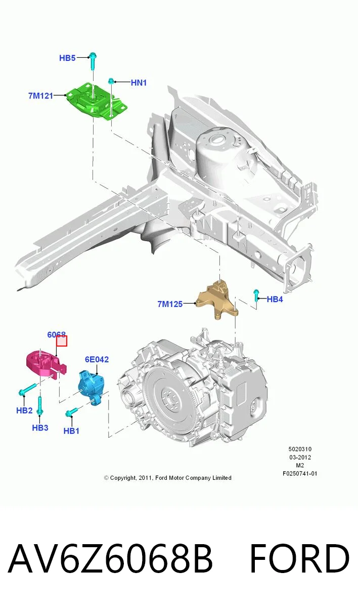 AV6Z6068B Ford Taco de motor