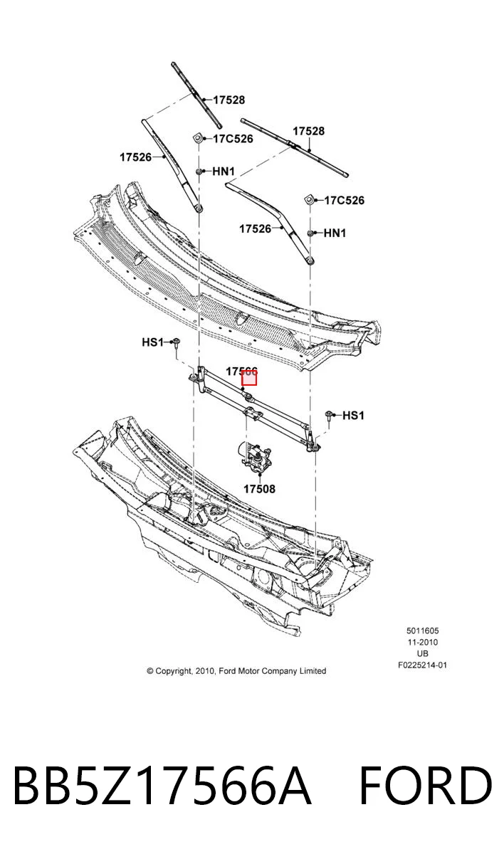 Varillaje de limpiaparabrisas para Ford Explorer  U5