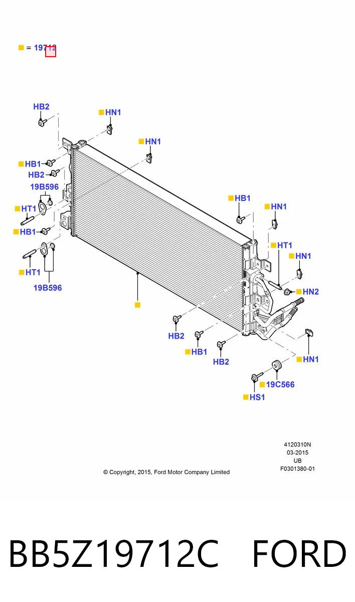 Radiador de aire acondicionado para Ford Explorer  U5