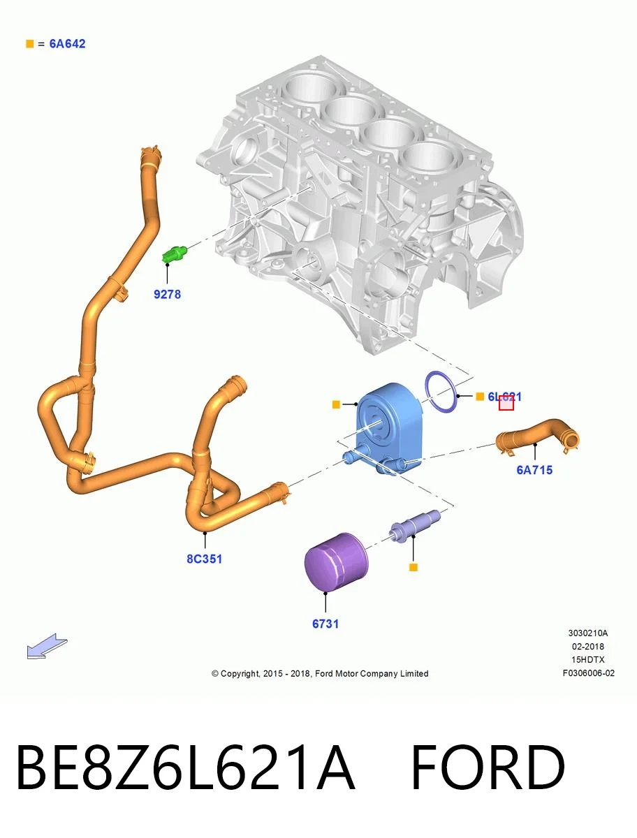 BE8Z6L621A Ford