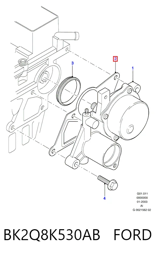 9676973280 Fiat/Alfa/Lancia Junta de la bomba de vacío