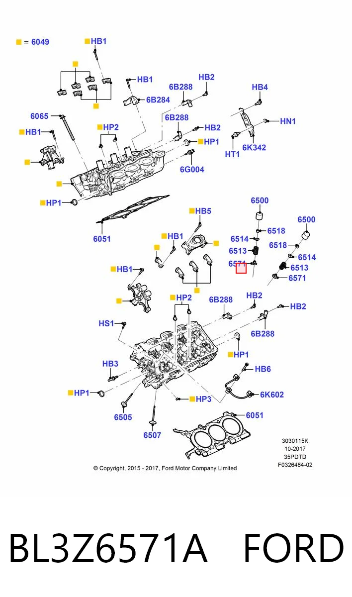 BL3Z6571A Ford