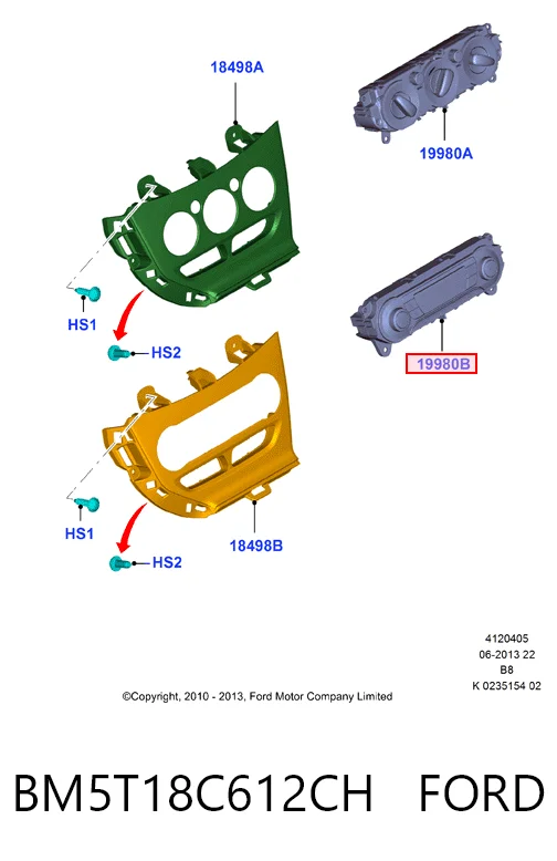 Unidad de control de la ventilación para Ford Focus III CB8