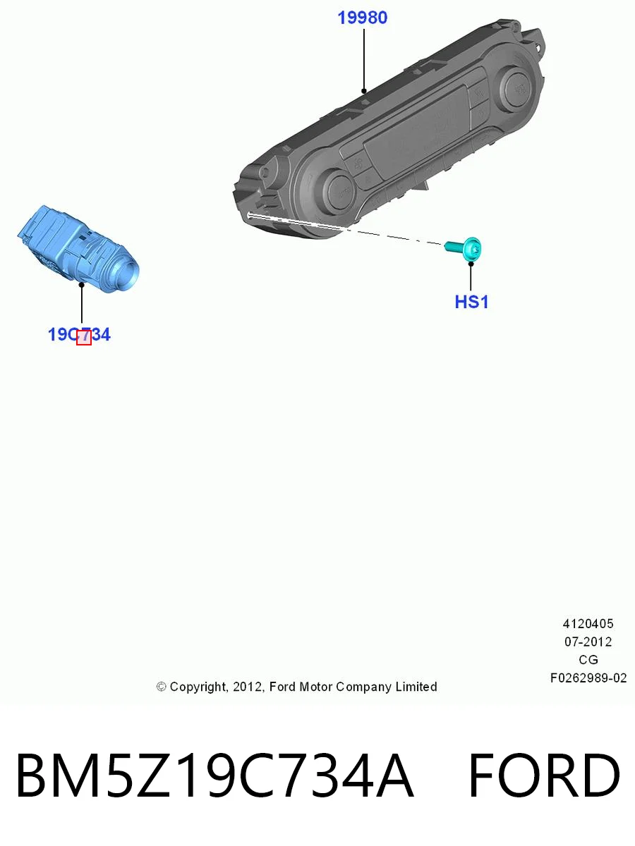 BM5Z19C734A Ford Sensor de temperatura del aire interior