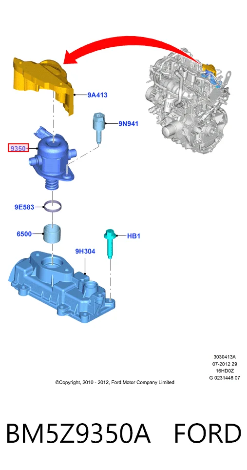BM5Z9350A Ford Bomba de inyección
