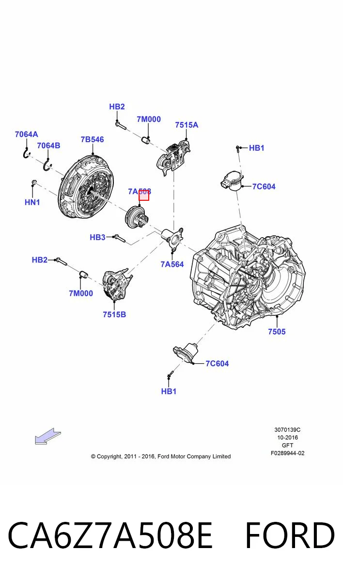  Cojinete de embrague Ford Fiesta 