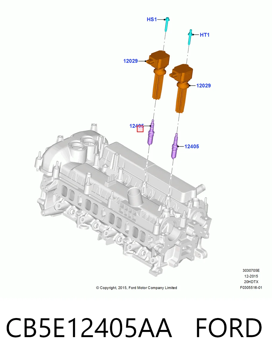 Bujía de encendido CB5E12405AA FORD