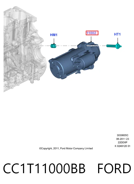 CC1T11000BB Ford Arranque motores