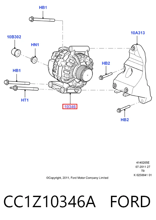 CC1Z10346A Ford Alternador de coche