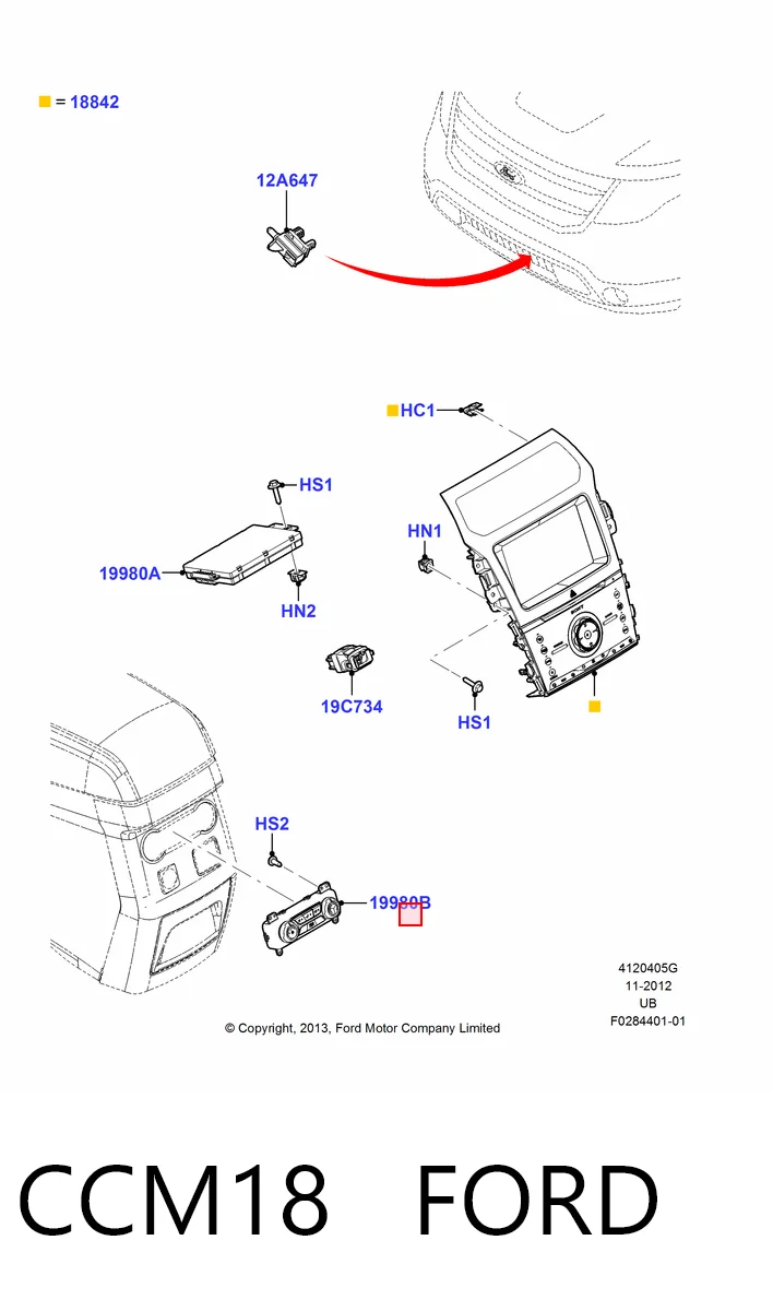 Unidad de control aire acondicionado para Ford Explorer U5