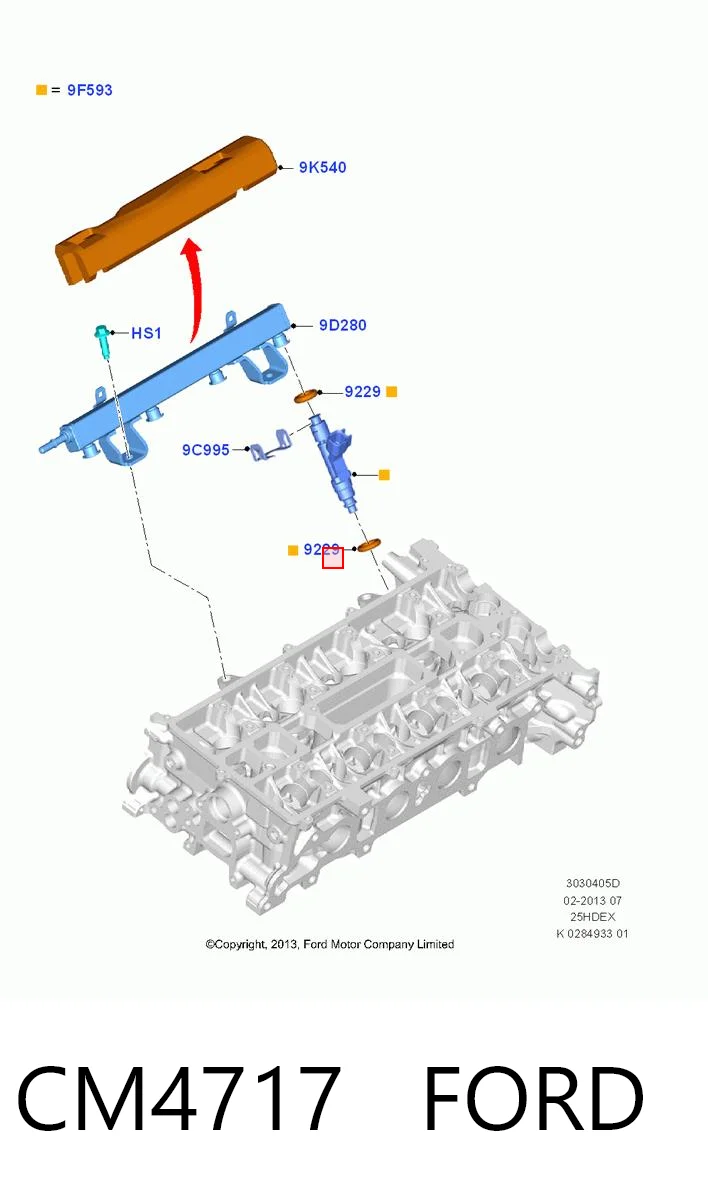 CM4717 Ford Arandela de asiento del inyector