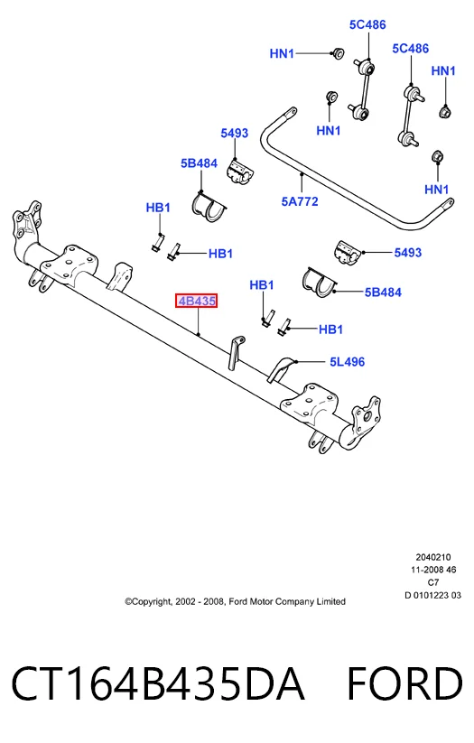 Comprar Subchasis trasero soporte motor Ford Connect  TC7 a bajo precio
