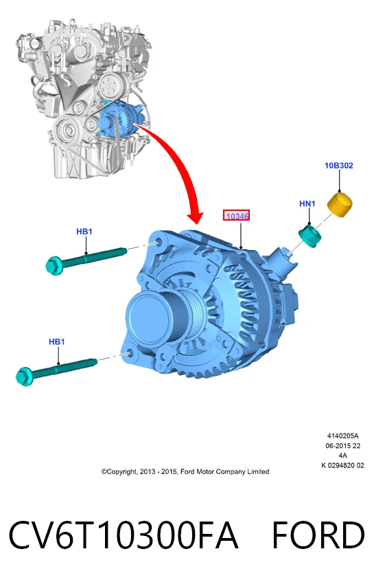 Alternador FORD CV6T10300FA