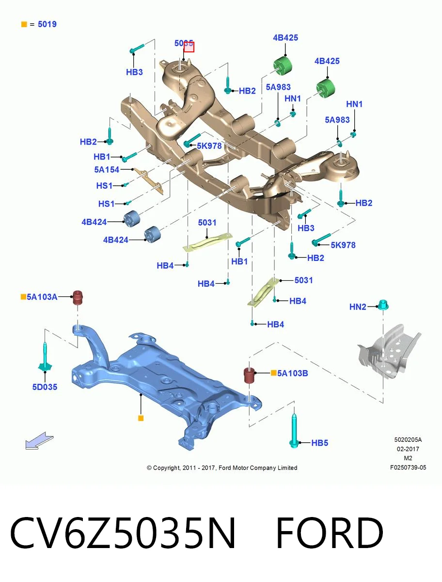 Comprar Subchasis trasero soporte motor Ford Escape DM2 a bajo precio
