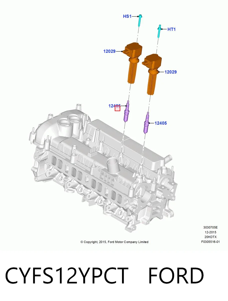 CYFS12YPCT Ford Bujía de ignición