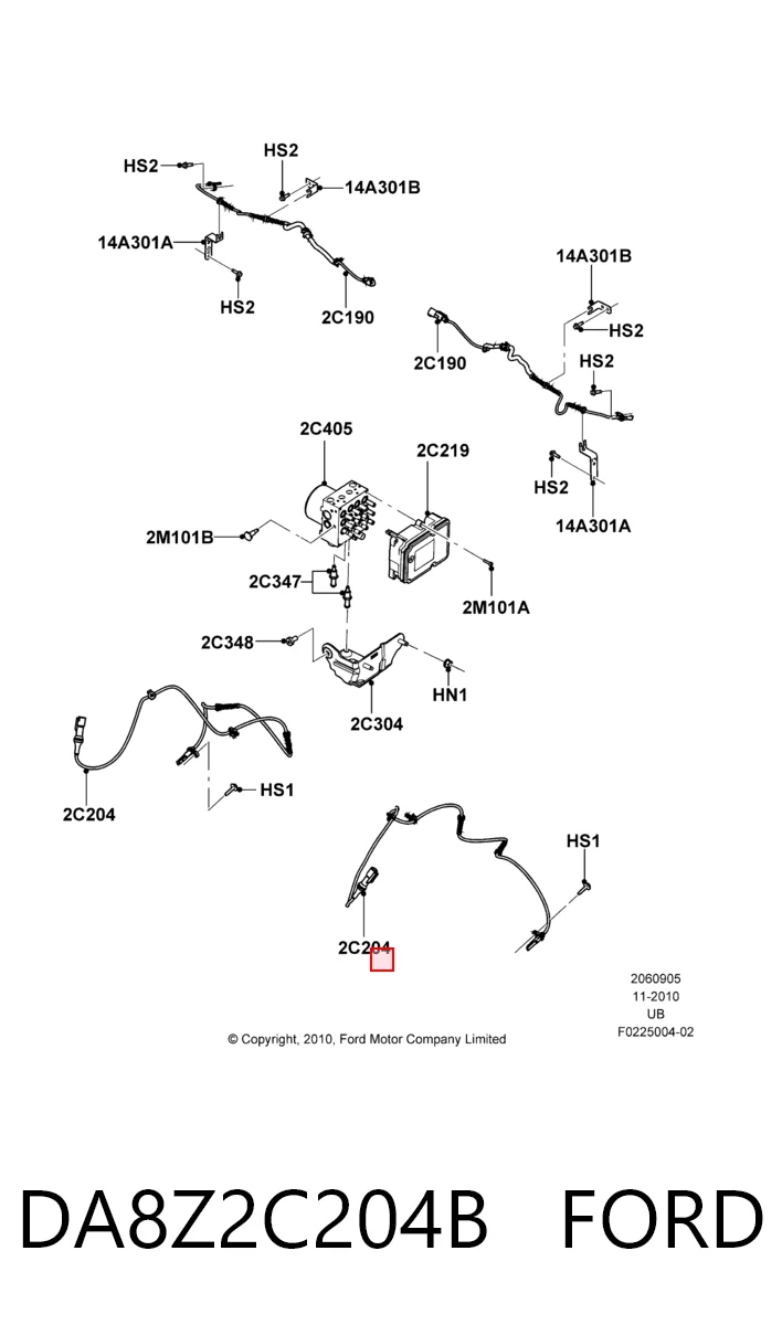 Sensor de rueda abs para Ford Explorer  U5