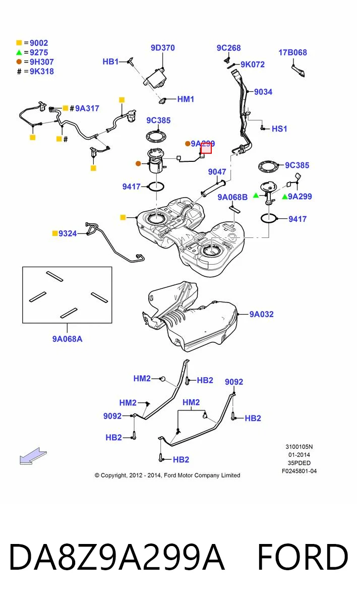 DA8Z9A299A Ford 