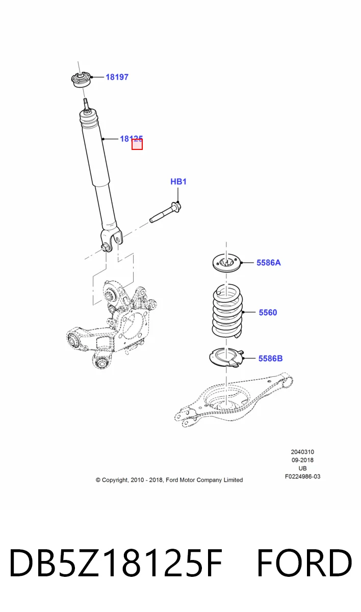 Amortiguadores posteriores para Ford Explorer  U5