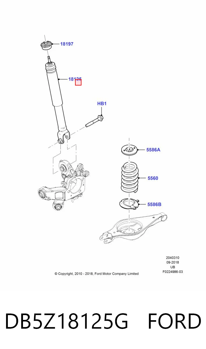 Amortiguador trasero Ford DB5Z18125G precio, desde 29,96 EUR