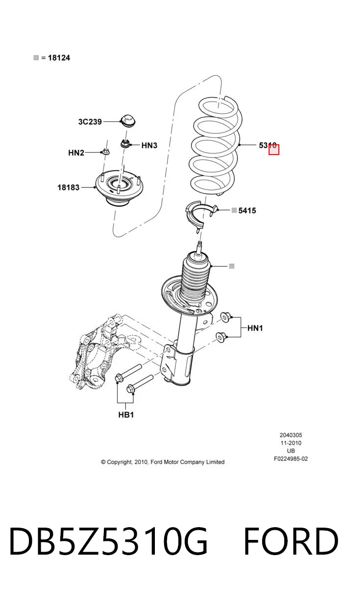 Muelle delantero Ford Explorer SUV (U5) (2011 - 2019) precio, desde 58,99 EUR