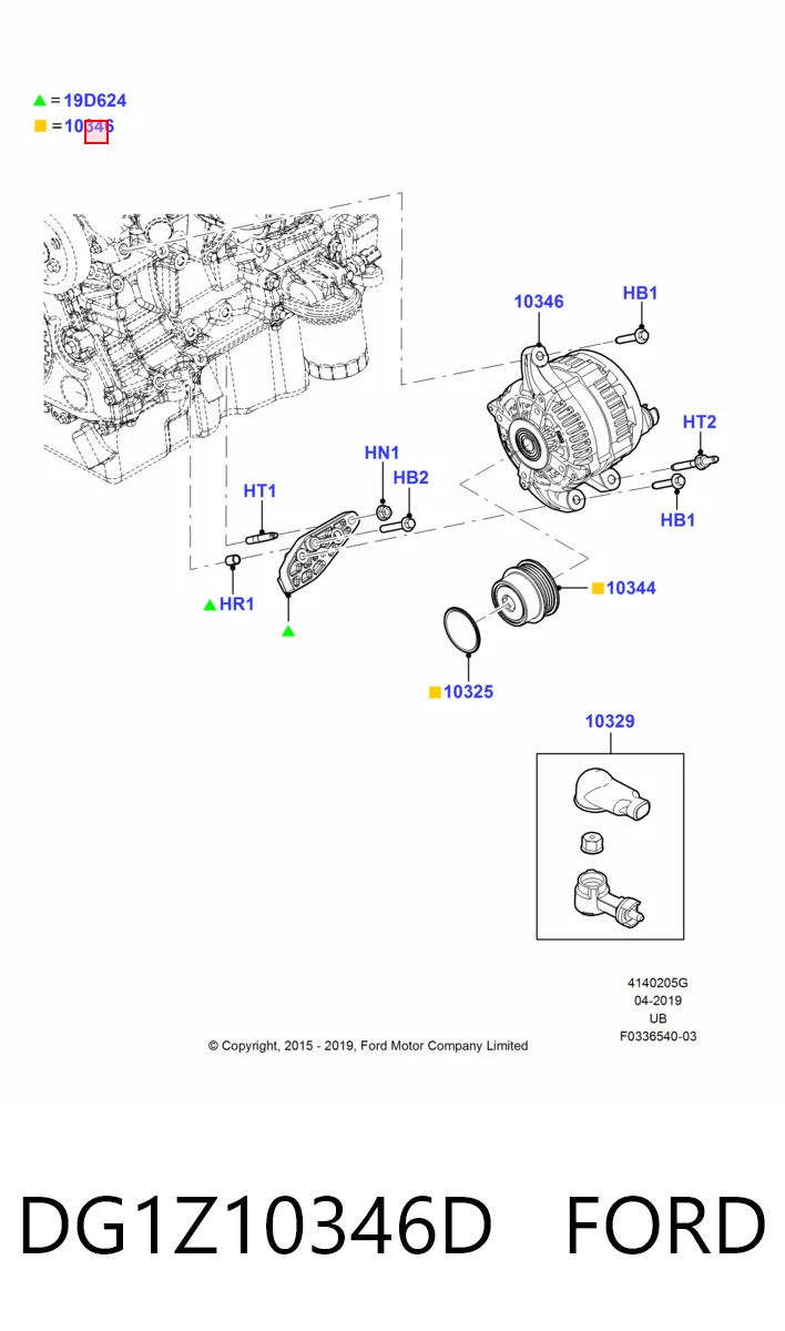Alternador del motor Ford Explorer SUV (U5) (2011 - 2019) precio, desde 58,99 EUR