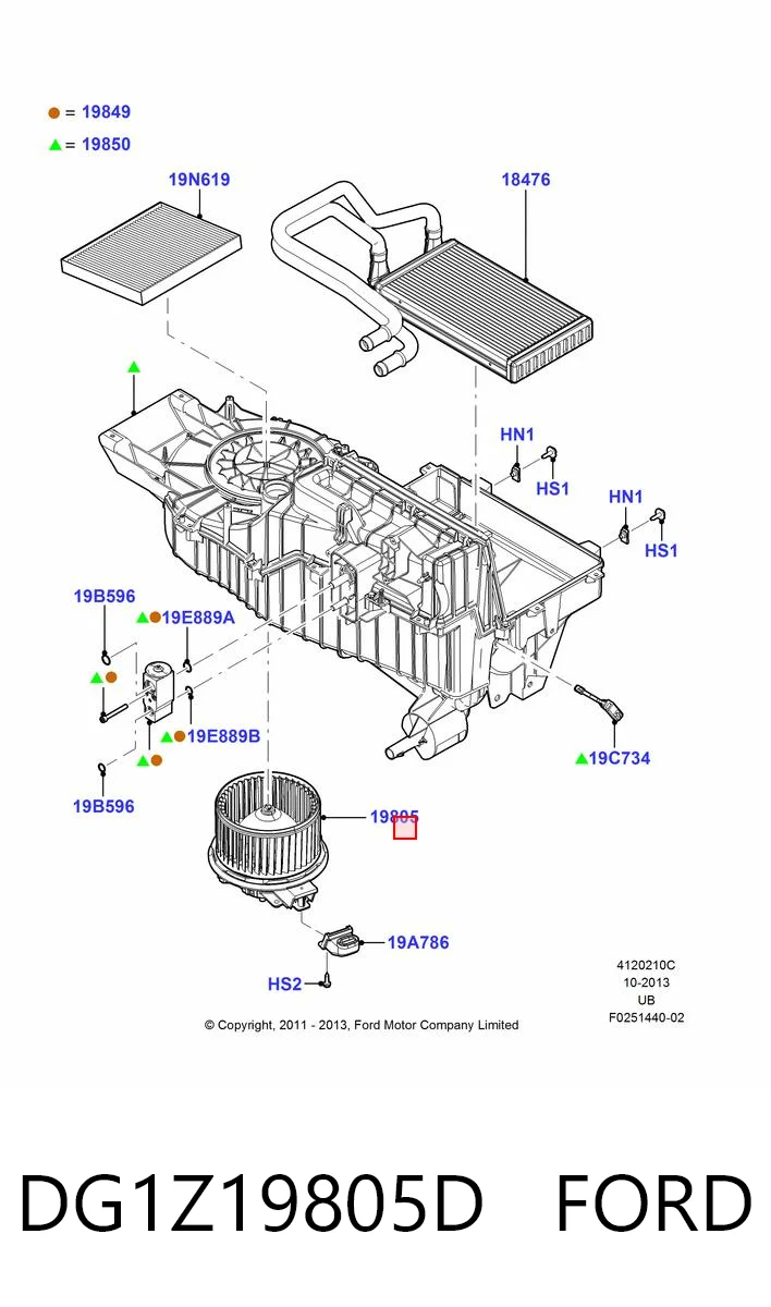 Ventilador de habitáculo para Ford Explorer  U5