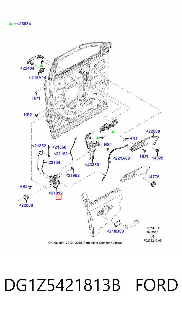 Cerradura de puerta para Ford Explorer  U5