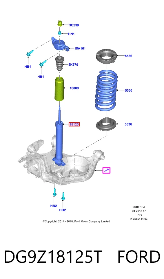 DG9Z18125T Ford