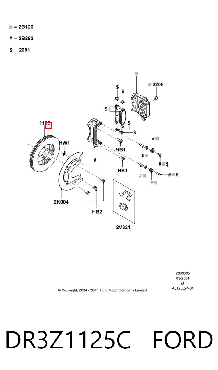DR3Z1125C Ford Discos