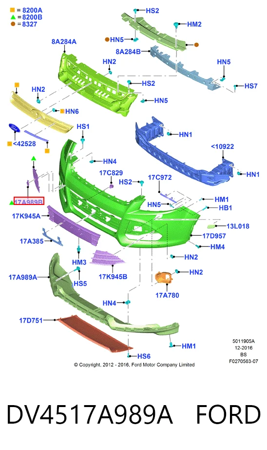 Cobertura de parachoques, enganche de remolque, delantera  para Ford Escape II DM2