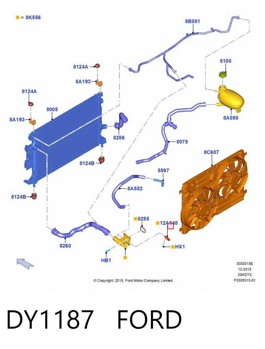 Sensor temperatura refrigerante Ford Explorer  (2011-2019)