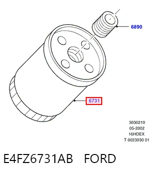 E4FZ6731AB Ford Filtro aceite