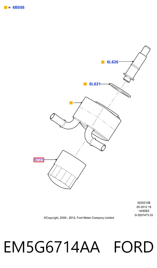 EM5G6714AA Ford Filtro aceite
