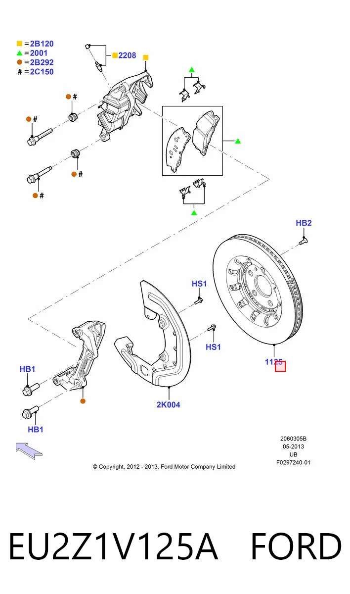 EU2Z1V125A Ford Discos