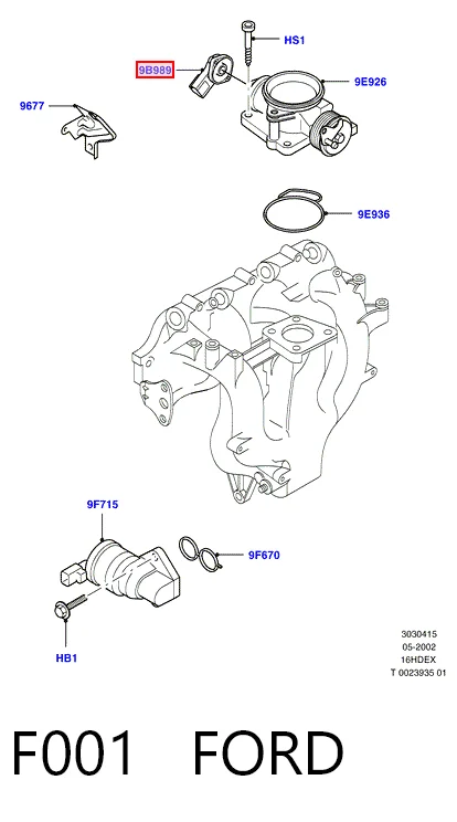 F001 Ford Sensor de posición del acelerador