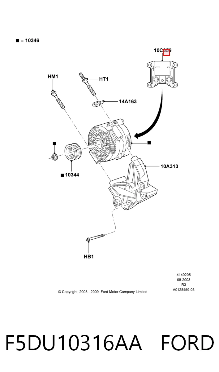 F5DU10316AA Ford Regulador alternador