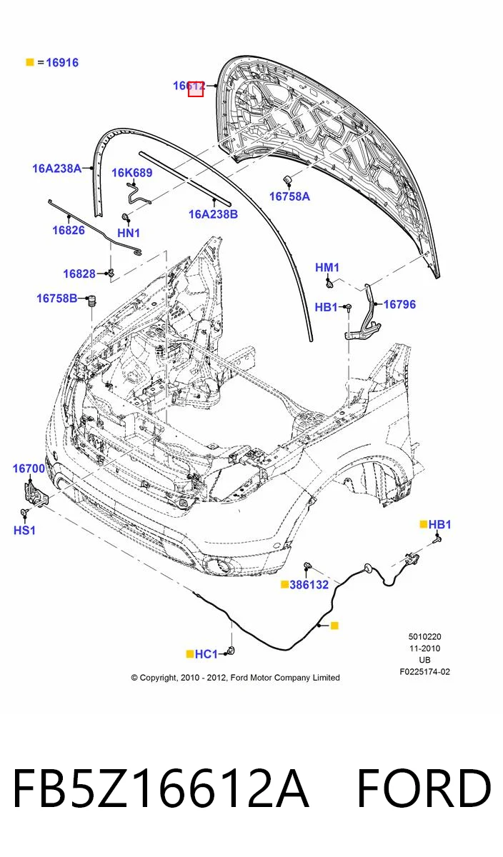 Capó delantero para Ford Explorer  U5