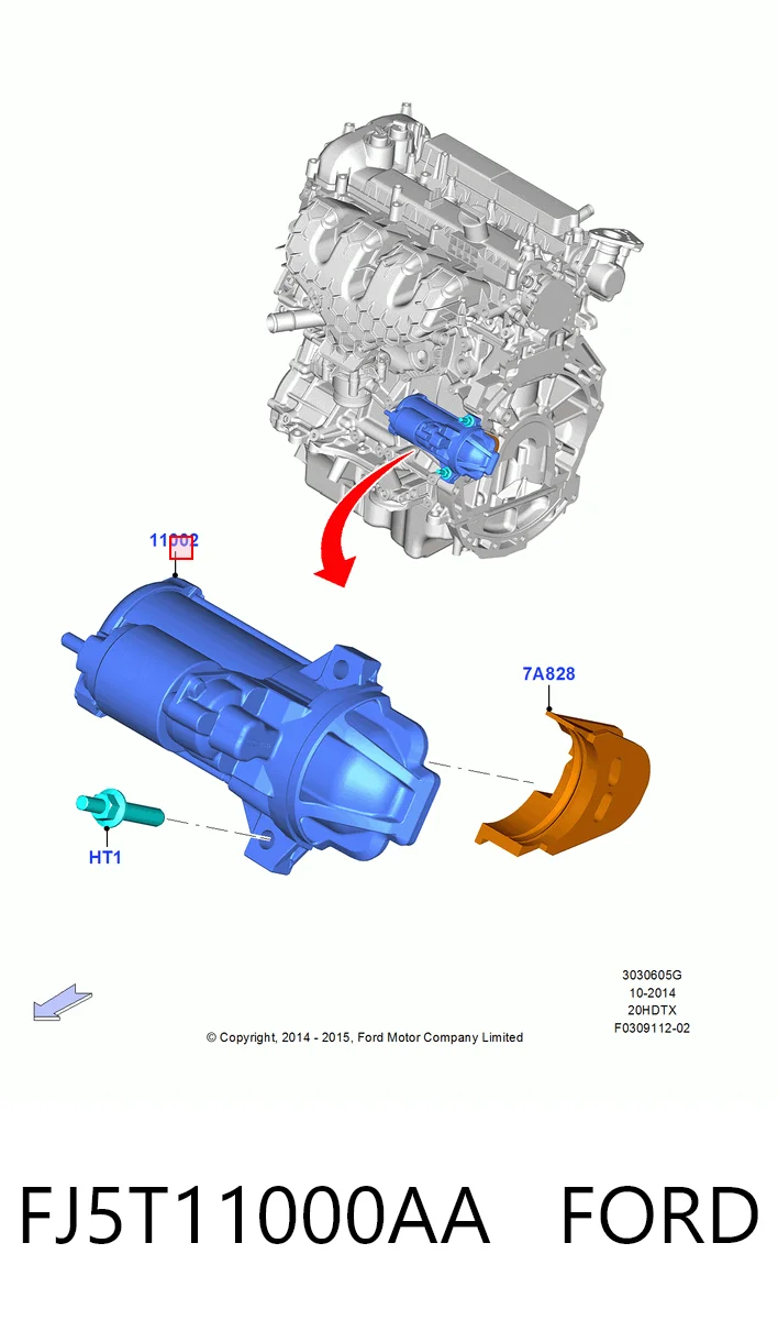  Motor de arranque Ford Escape 